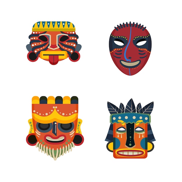 Set of Carnival Masks