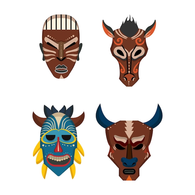 Set of Carnival Masks