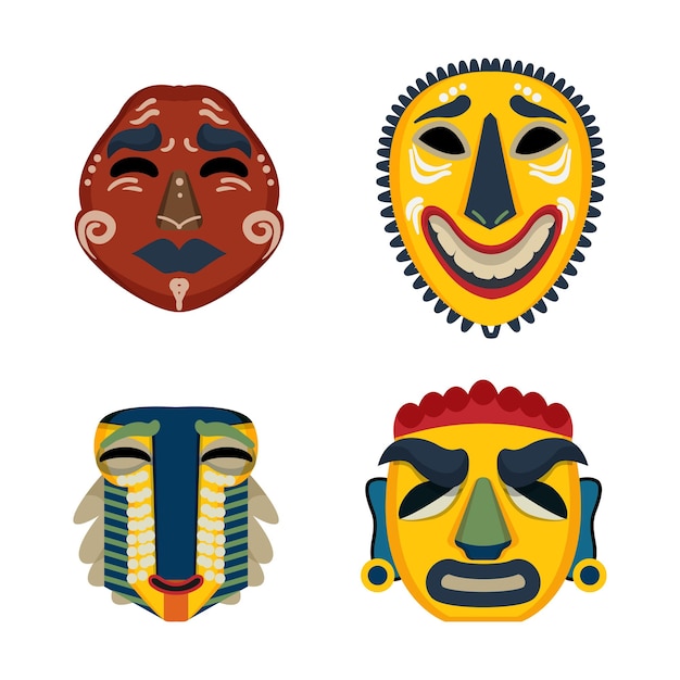 Set of Carnival Masks