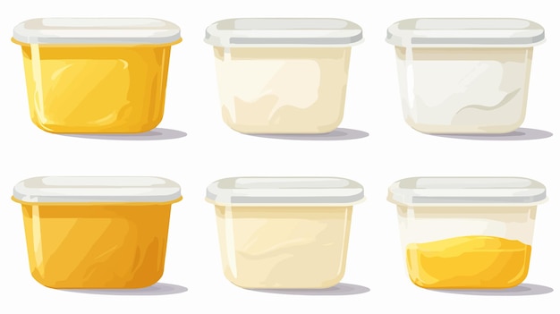 a set of cartoon cartoon orange containers with a yellow liquid