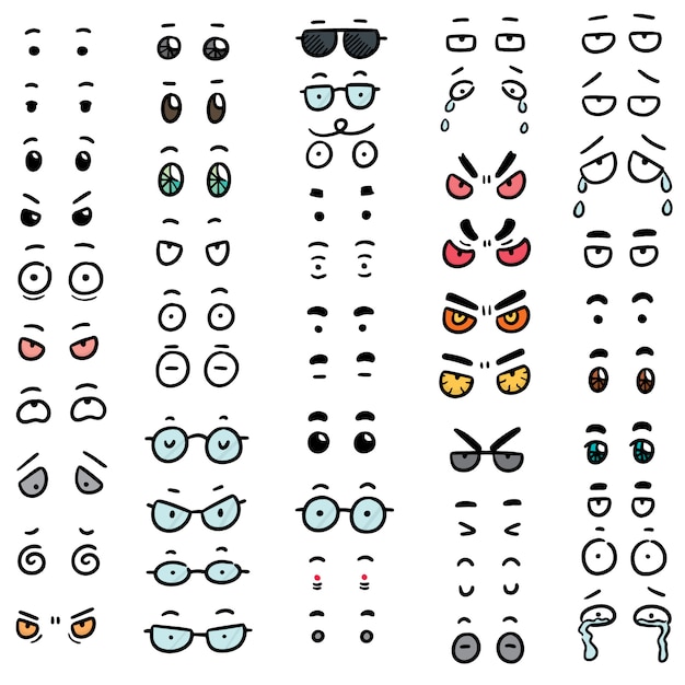 set of cartoon eyes