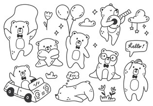 teddy bear drawings