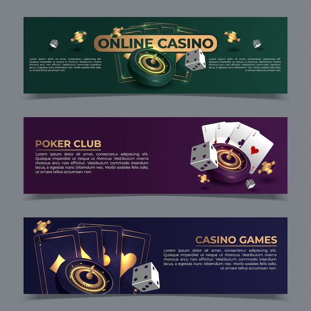 Set of  casino's banners