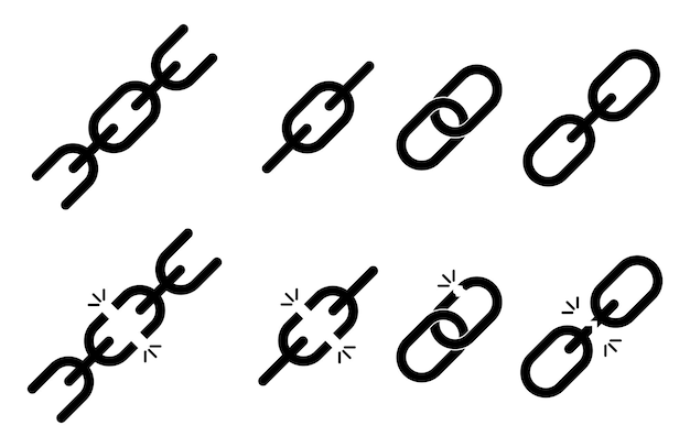 Set of chains icons