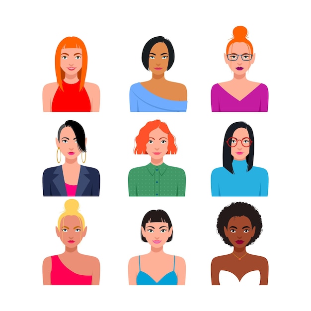 Set of characters for web. Vector illustration