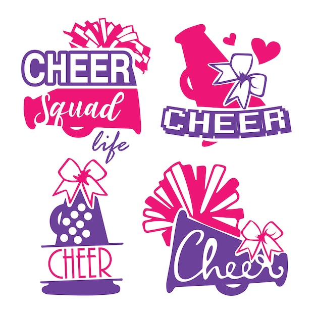 Vector set of cheerleading illustration design