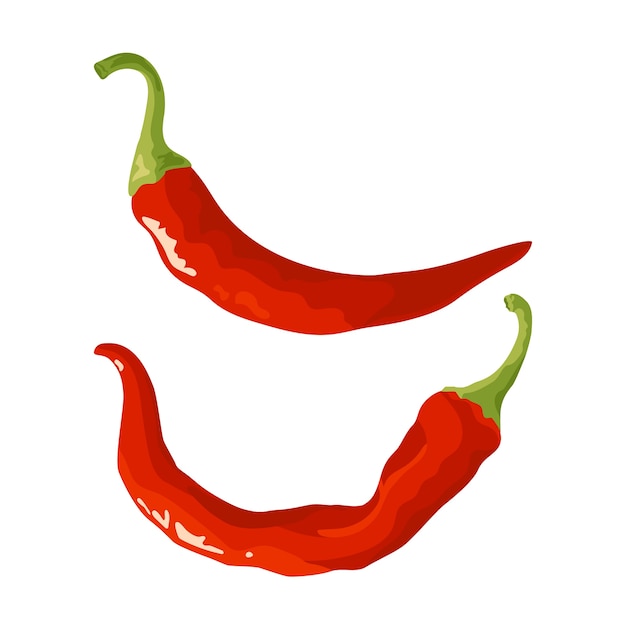 Set of Chili pepper icons