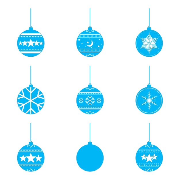 Set of Christmas balls Vector illustration