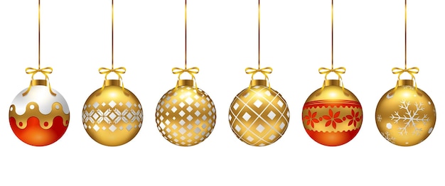 A set of Christmas decorations in different patterns suitable for posters cards sale decorations