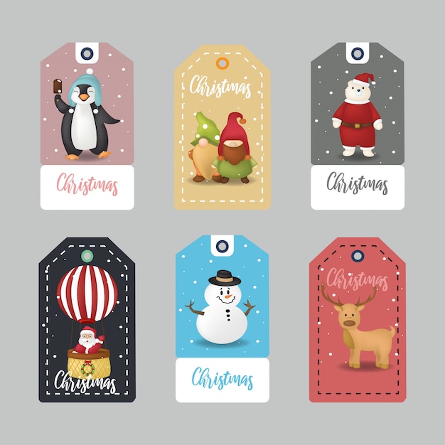 Set of Christmas Tag