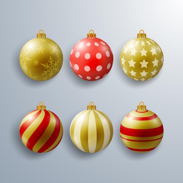 A set of Christmas tree toys.