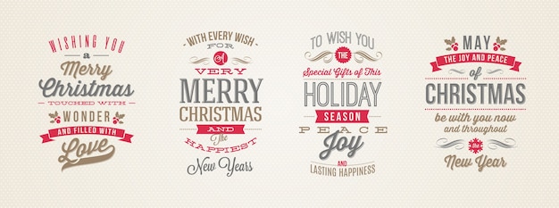 Set of Christmas type designs.