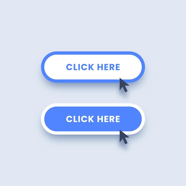 Set of click here buttons