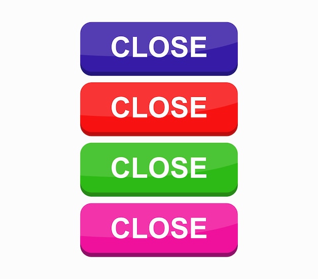 Set of close button