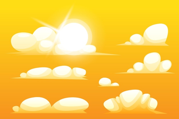 Set of Cloud Cartoon