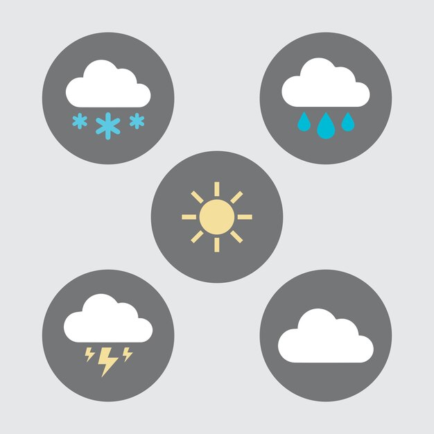 a set of cloud icon