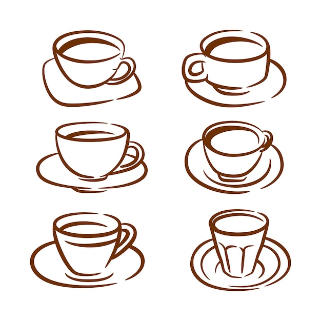 Set of coffee icons