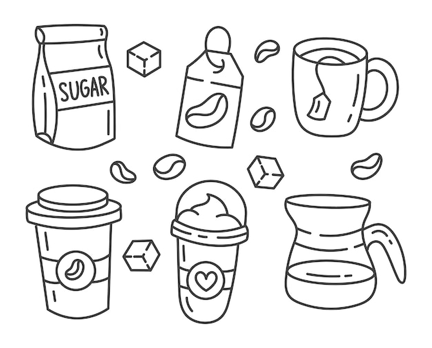 A set of coffee illustrations