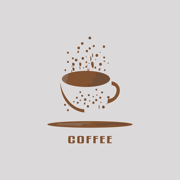 Set of coffee logos Vector illustration on white background