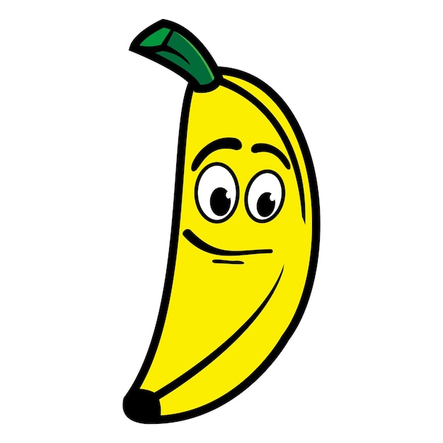 Set collection of cute banana mascot design character Isolated on a white background