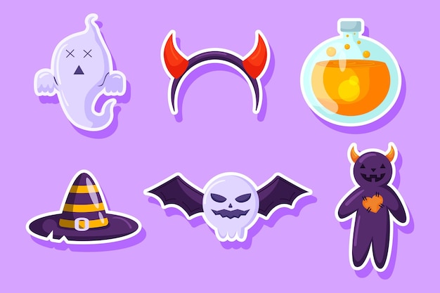 Set Collection of Halloween Sticker