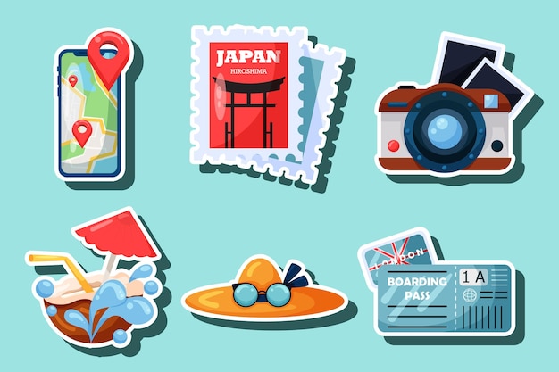 Set Collection of Travel Sticker