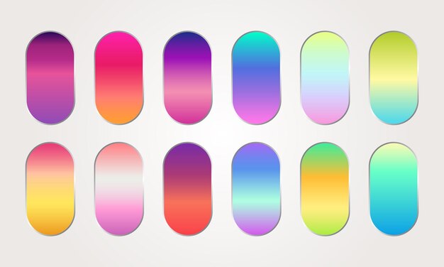 Set of color gradient