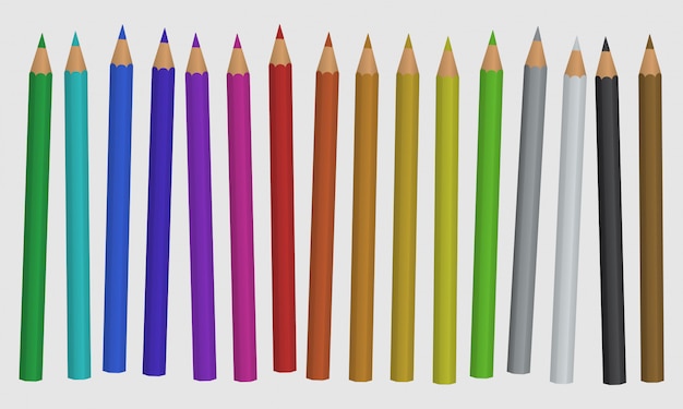 Set of color pencil