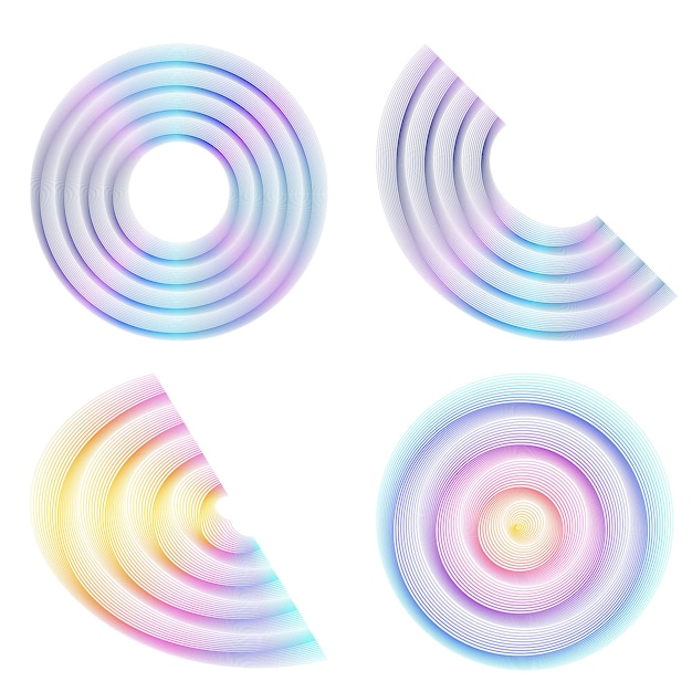 A set of colorful circles with the letters o and o.