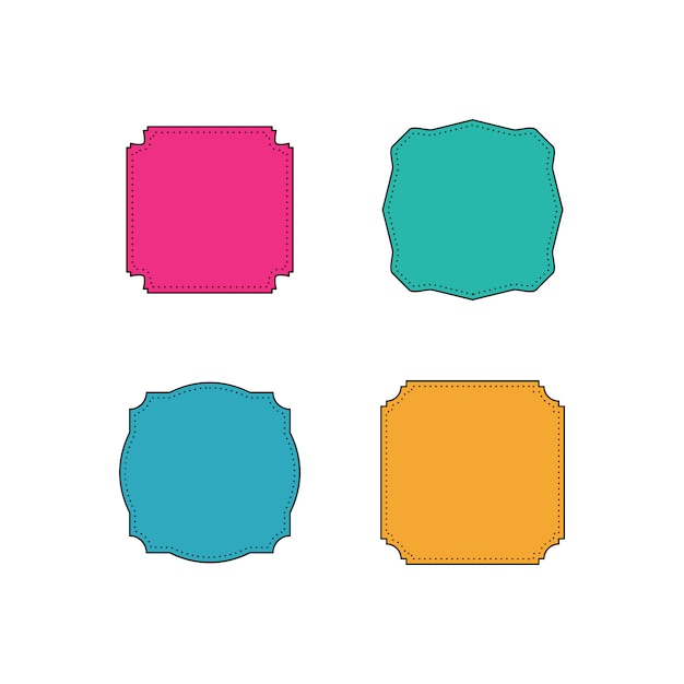 Set of colorful frames for the text in flat design. Comic empty bubble, collection colored empty cloud in style pop art