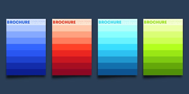 Set of colorful gradient cover