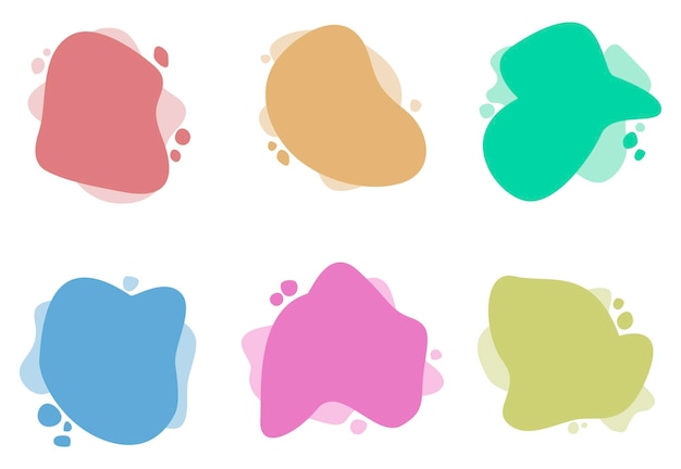 A set of colorful vector backgrounds in the form of paint spots