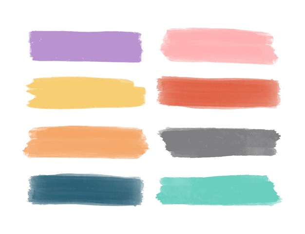 Set of colourful brush.