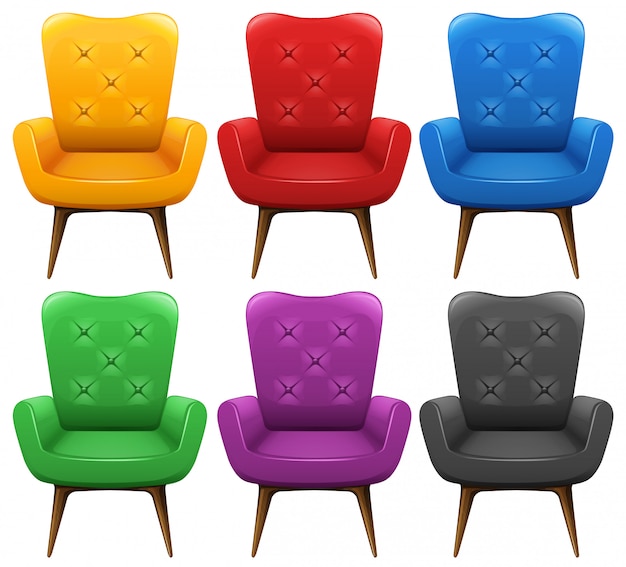 A Set of Colourful Chair