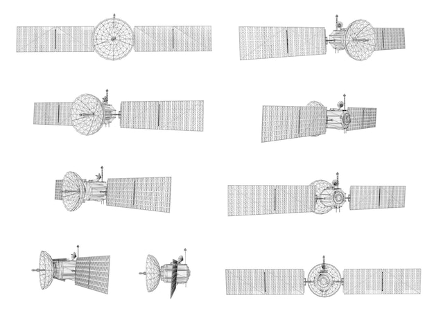 set. communications satellite of near-earth orbit.