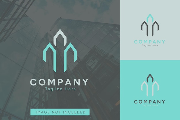 Set of company logo vector design templates with different color styles