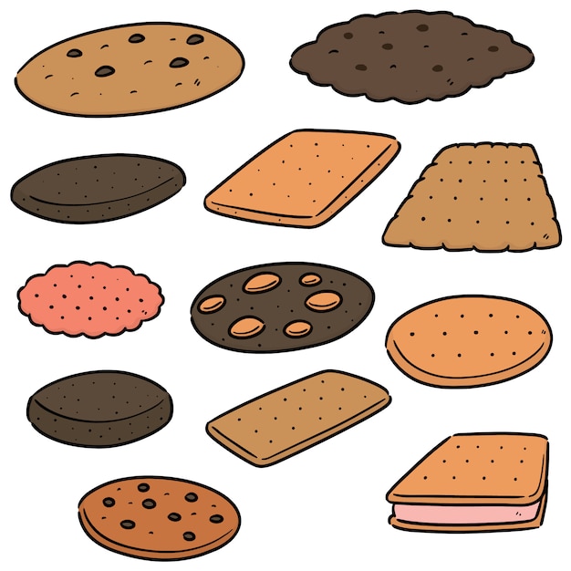 set of cookies and biscuits