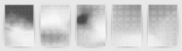 set cover book background. Black and white abstract background with wavy dotted pattern. Halftone ef