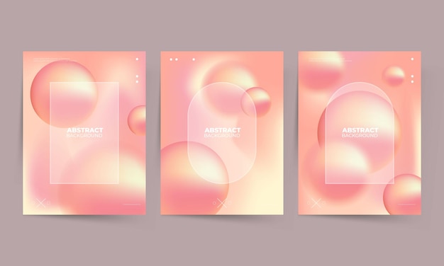 Set of cover templates with gradients and blurry shapes