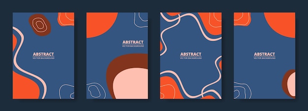 Set of creative covers in modern design style