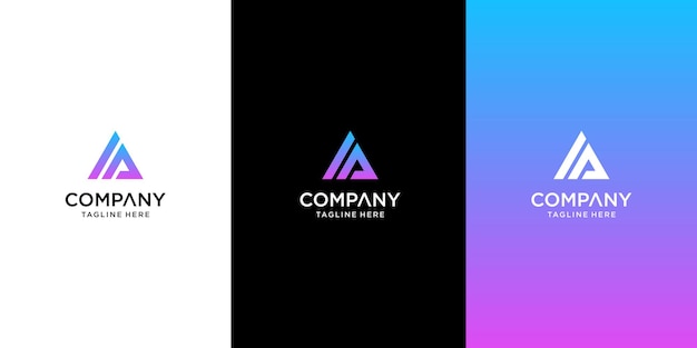 set of creative ia letter logo design template premium