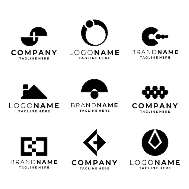 Vector set of creative modern logo template