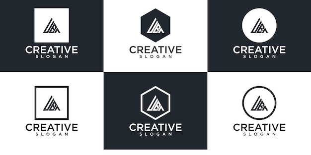 Set of creative  monogram logo