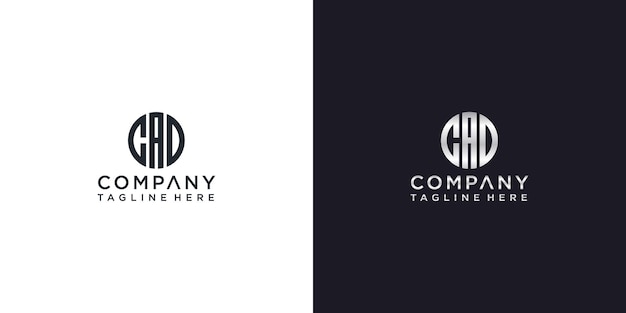 set of creative silver gradient  monogram logo