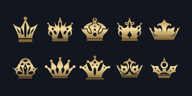 Set crowns logo template