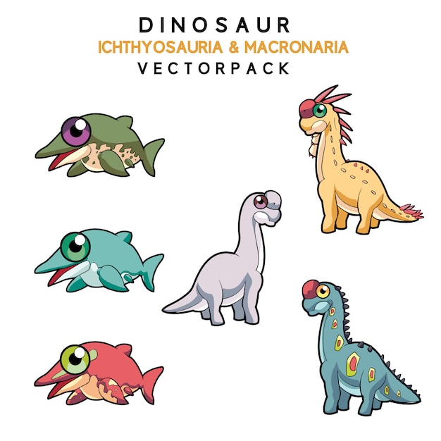 A Set of cute Dinosaur