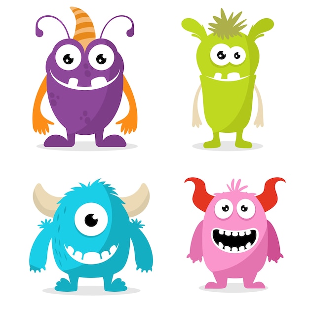 Set of cute monsters character