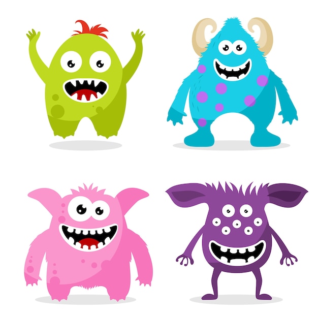 Set of cute monsters character