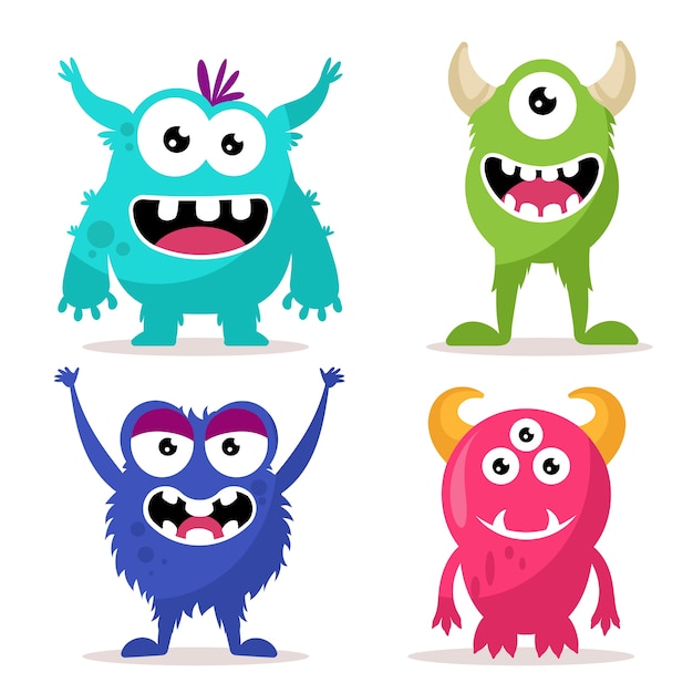 Set of cute monsters character