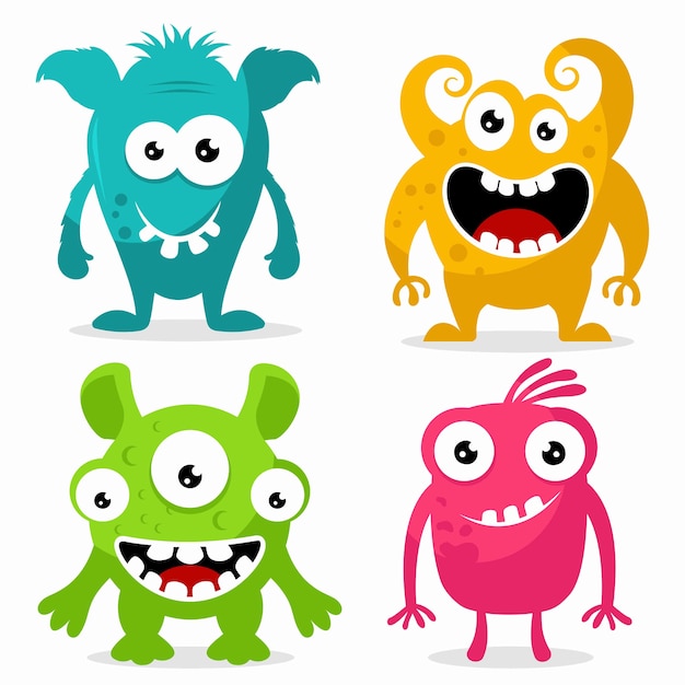 Set of cute monsters character